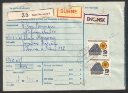 C01753 - Czechoslovakia (1992) 953 04 Zlate Moravce 4 / 332 05 Chvalenice (postal Parcel Dispatch Note) - Covers & Documents