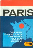 Paris Plan De La Ville 1989 - Europe