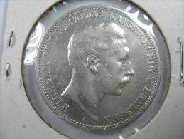 GERMANY PREUSSEN PRUSSIA 3 DREI MARK 1908 A  GRADE CHOICE AU SILVER - Sonstige & Ohne Zuordnung