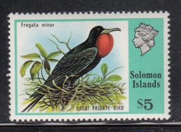 Solomon Islands MH Scott #331 $5 Great Frigate Bird - Salomonseilanden (...-1978)