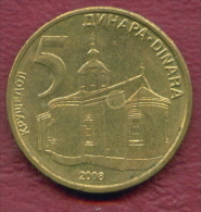 F2849 / - 5 Dinara -  2008 - NBS Serbia Serbien Serbie Servie - Coins Munzen Monnaies Monete - Servië