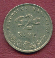 F2859 / - 2 Kune -  1993 - Croatia Croatie Kroatien  - Coins Munzen Monnaies Monete - Croazia