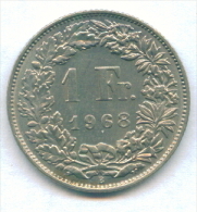 F2875 / - 1 Franc -  1968 - Switzerland Suisse Schweiz Zwitserland - Coins Munzen Monnaies Monete - Swazilandia