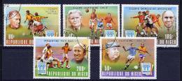 NIGER 1978, FOOTBALL ARGENTINE, 5 Valeurs Surchargées VAINQUEURS, Oblitérés. R150 - 1978 – Argentine