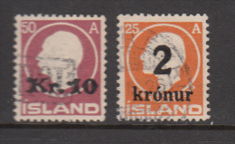 Iceland Used Michel Nr 119/20 From 1925 - Used Stamps