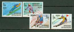 Centrafricaine 1979, 4V,olympic Lake Placid,skien,ijshockey,ic Ehockey,slalom,afdaling, MNH/Postfris(D1342) - Hiver 1980: Lake Placid