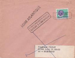 PREO - 1970 - ENVELOPPE De PARIS Pour ST GILDAS (LOIRE ATLANTIQUE) Avec CACHET à DATE + ANNULATION RETOUR Sur Le TIMBRE - 1964-1988