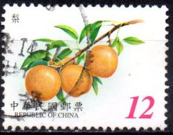 TAIWAN 2001 Fruits - $12 - Pears  FU - Oblitérés