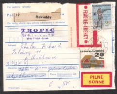 C01777 - Czechoslovakia (1992) 739 46 Hukvaldy / 332 05 Chvalenice (postal Parcel Dispatch Note) - Cartas & Documentos