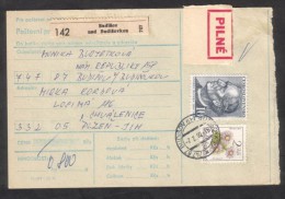 C01779 - Czechoslovakia (1992) 747 87 Budisov Nad Budisovkou / 332 05 Chvalenice (postal Parcel Dispatch Note) - Storia Postale