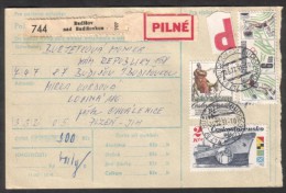 C01780 - Czechoslovakia (1991) 747 87 Budisov Nad Budisovkou / 332 05 Chvalenice (postal Parcel Dispatch Note) - Covers & Documents