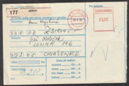 C01788 - Czechoslovakia (1992) Zbiroh / 332 05 Chvalenice (postal Parcel Dispatch Note) - Cartas & Documentos