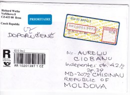 Czech  To  Moldova  ; 2013;  Used Cover - Brieven En Documenten