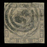 DENMARK Yvert # 6 - Sc # 6, 45 CANCEL - Used Stamps