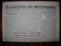 LA GAZZETTA DEL MEZZOGIORNO BARI 26.3.1935 - LECCE MATERA POTENZA ALTAMURA CORATO TERLIZZI MOGLIANO VENETO ANDRIAECC. - Sports