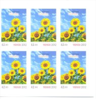 2012. Kyrgyztsan, Sunflowers, Sheetlet Perforated, Mint/** - Kirghizistan