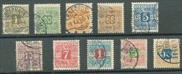 DENMARK Yvert # J 1/10 Complete Set Used VF - Used Stamps