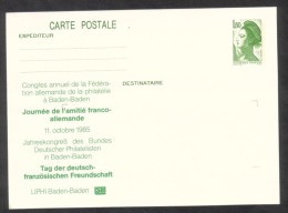 C01799 - France / Postal Stationery (1985) - Cartes Postales Repiquages (avant 1995)