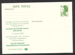 C01799 - France / Postal Stationery (1985) - Overprinter Postcards (before 1995)