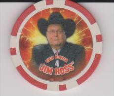 WWE 2008 Wrestling Game Collectible Chip By Topps Europe JIM ROSS - Apparel, Souvenirs & Other