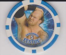 WWE 2008 Wrestling Game Collectible Blue Chip By Topps Europe FESTUS - Kleding, Souvenirs & Andere