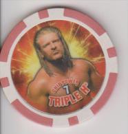 WWE 2008 Wrestling Game Collectible Red Chip By Topps Europe TRIPLE H - Kleding, Souvenirs & Andere