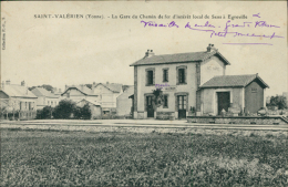 89 SAINT VALERIEN / La Gare Du Chemin De Fer D'intérêt Local De Sens à Egreville / - Saint Valerien