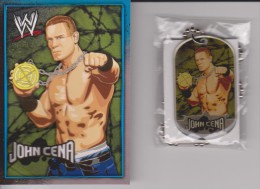 WWE Collectible Wrestling TAGS By Topps Europe 2008 JOHN CENA Still Sealed Rare Tag + Trading Card - Abbigliamento, Souvenirs & Varie