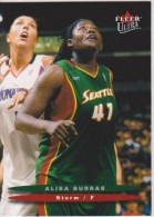 WNBA 2003 Fleer Card ALISA BURRAS Women Basketball SEATTLE STORM - Tarjetas