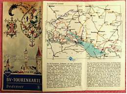 ARAL BV-Tourenkarte Bodensee -  Von Ca. 1955 - 1 : 125.000  -  Ca. Größe : 69 X 62,5 Cm - Mappemondes