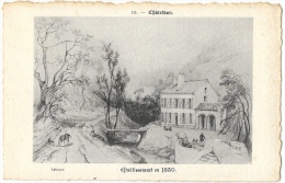 Chateldon - Etablissement En 1830 - Reproduction De Gravure - Carte Sur Papier Canson, Non Circulée - Chateldon