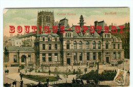 YORKSHIRE < BRADFORD < FORSTER SQUARE < CARTE COULEUR VOYAGEE 1906 < DOS SCANNE - Bradford