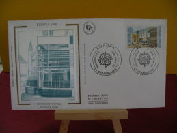 FDC- Europa 1990, Bâtiment Postal Mâcon 1912 - 79 Cerizay - 28.4.1990 - 1er Jour, - 1990