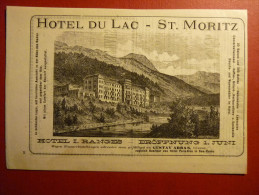 HOTEL DULAC - St. Moritz - Druck Von 1896 - Advertising
