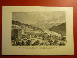 HOTEL  & PENSION KURHAUS SEEWIES - Druck Von 1879 - Prints & Engravings