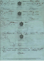 FRANCE - GRANGES SUR VOLOGNE - VOSGES / 1869/70  - 4 FORMULES DE TELEGRAMMES / 5 IMAGES (ref 2811) - Telegraphie Und Telefon