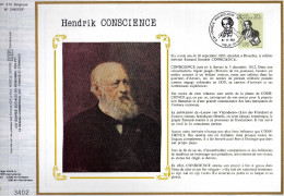 Feuillet Tirage Limité CEF 370 243 2106 Hendrik Conscience - 1981-1990