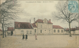 89 VILLEBLEVIN / Ecole Et Mairie / CARTE COULEUR - Villeblevin