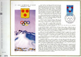 Feuillet Tirage Limité CEF Xes Jeux Olympiques D´hiver Grenoble 1968 - Hiver 1968: Grenoble