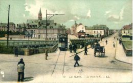 N°37813 -cpa Le Mans -le Pont En X -tramway- - Strassenbahnen