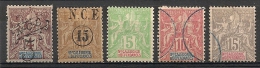 Nouvelle Calédonie. 1900. N° 55,56 * Et  N° 59,60,61 Oblit. - Unused Stamps