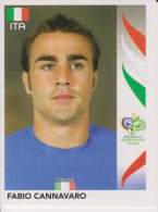 PANINI FIFA World Cup Germany 2006 Football Sticker FABIO CANNAVARO Team ITALIA - Edition Italienne