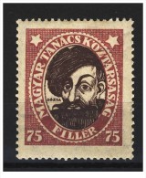Ungheria - 1919 - Nuovo/new - Personaggi Famosi - Mi N. 264 - Unused Stamps
