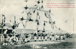 N°37852 -cpa Caen -fête Fédérale 1911 Sté De Gymnastique De France -exercices- - Gymnastiek