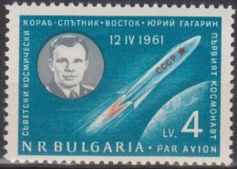 Bulgarie N° PA 80 *** Gagarine, Le Premier Cosmonaute - 1961 - Luftpost