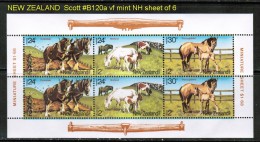 NEW ZEALAND   Scott  # B 120a*  VF MINT NH SHEET Of 6 - Neufs