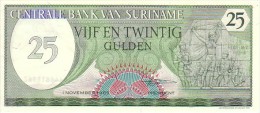 SURINAME   25 Gulden   Daté Du 01-11-1985   Pick 127 B            ***** BILLET  NEUF ***** - Surinam