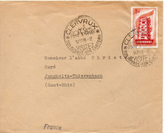 LUXEMBOURG TIMBRE EUROPA SEUL SUR LETTRE POUR LA FRANCE 1956 - Lettres & Documents