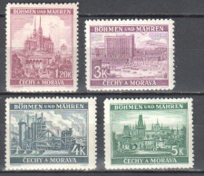 Böhmen Und Mähren 1939 Mi 29,33-35** - 4v  - Siehe Scan - Unused Stamps