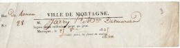 VP999 -  Ville De MORTAGNE 1845 -  Document Militaire  à L ´attention De Mr JARRY - Documents